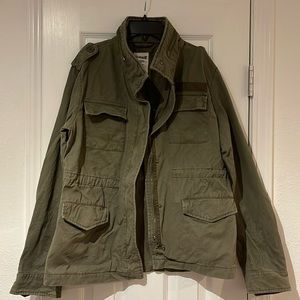 Garage Army Green Cargo Utility Jacket